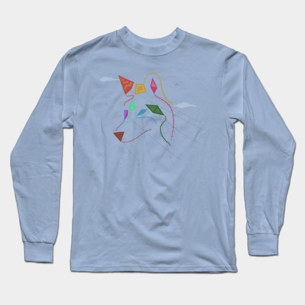 flying wolf Long Sleeve T-Shirt by gazonula